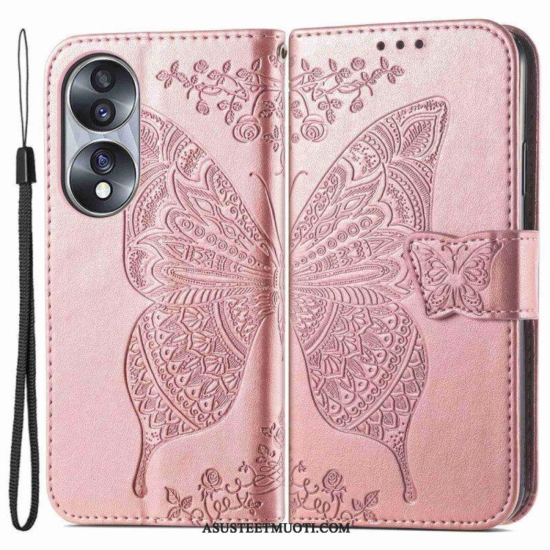 Flip Case Honor 70 Barokki Perhonen