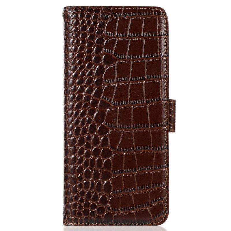 Flip Case OnePlus Nord 2T 5G Rfid Crocodile Style Aitoa Nahkaa