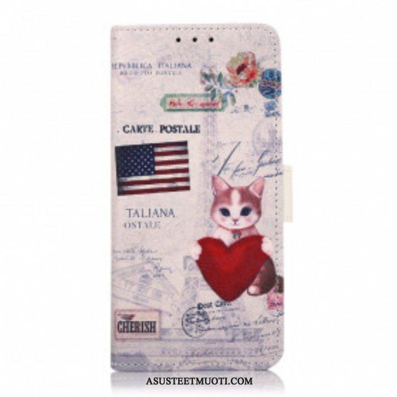 Flip Case OnePlus Nord CE 5G Traveller Cat