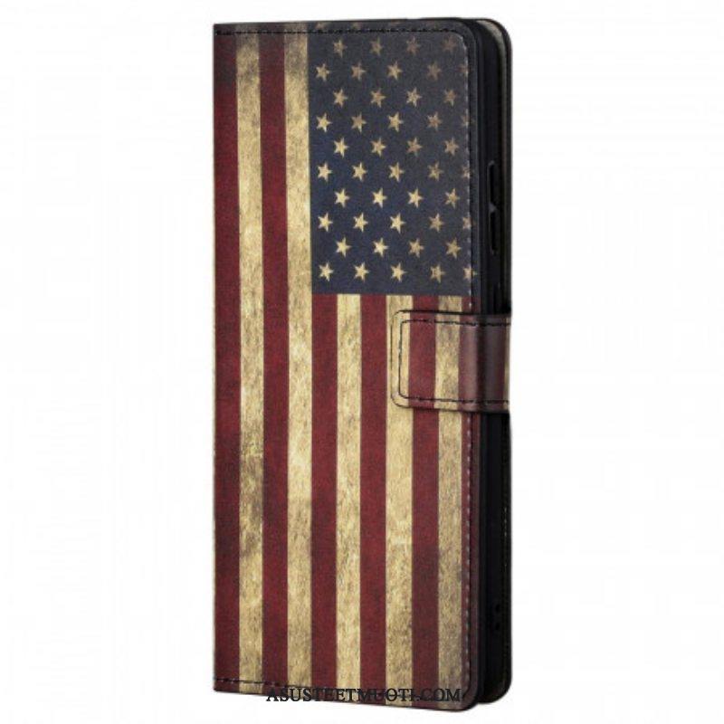 Flip Case Poco M4 Pro 5G Amerikan Lippu