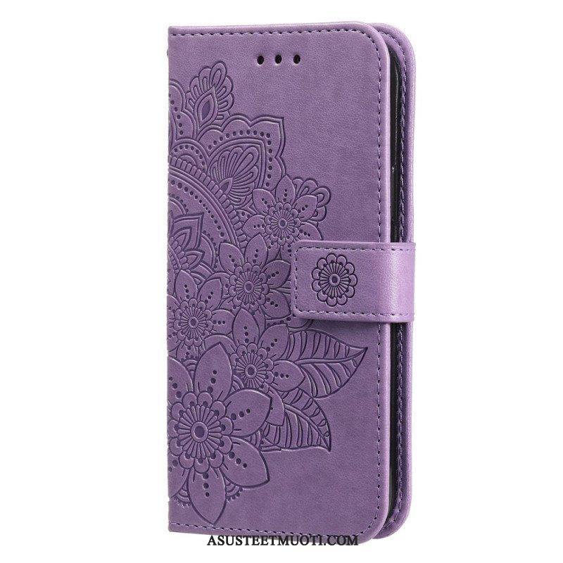 Flip Case Poco X4 Pro 5G Suojaketju Kuori Strappy Mandala