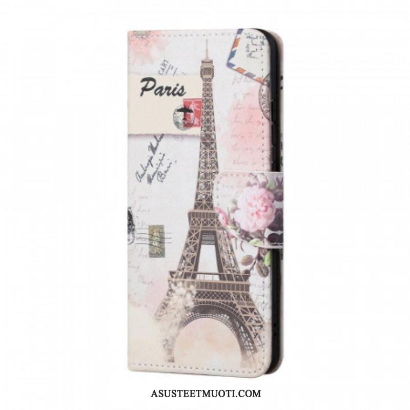 Flip Case Samsung Galaxy A13 5G / A04s Retro Eiffel-torni