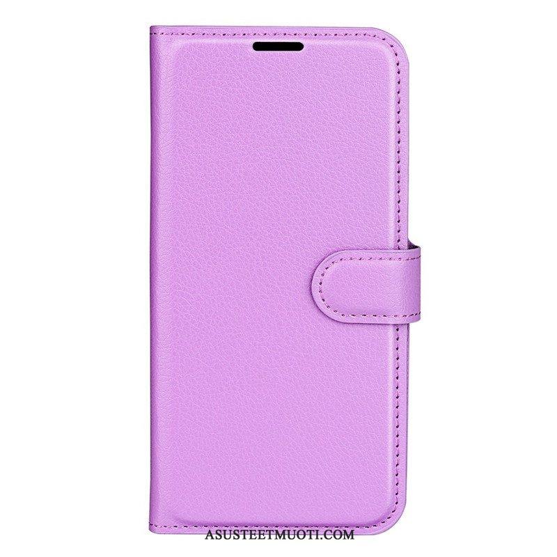 Flip Case Samsung Galaxy A14 / A14 5G Klassinen Keinonahka