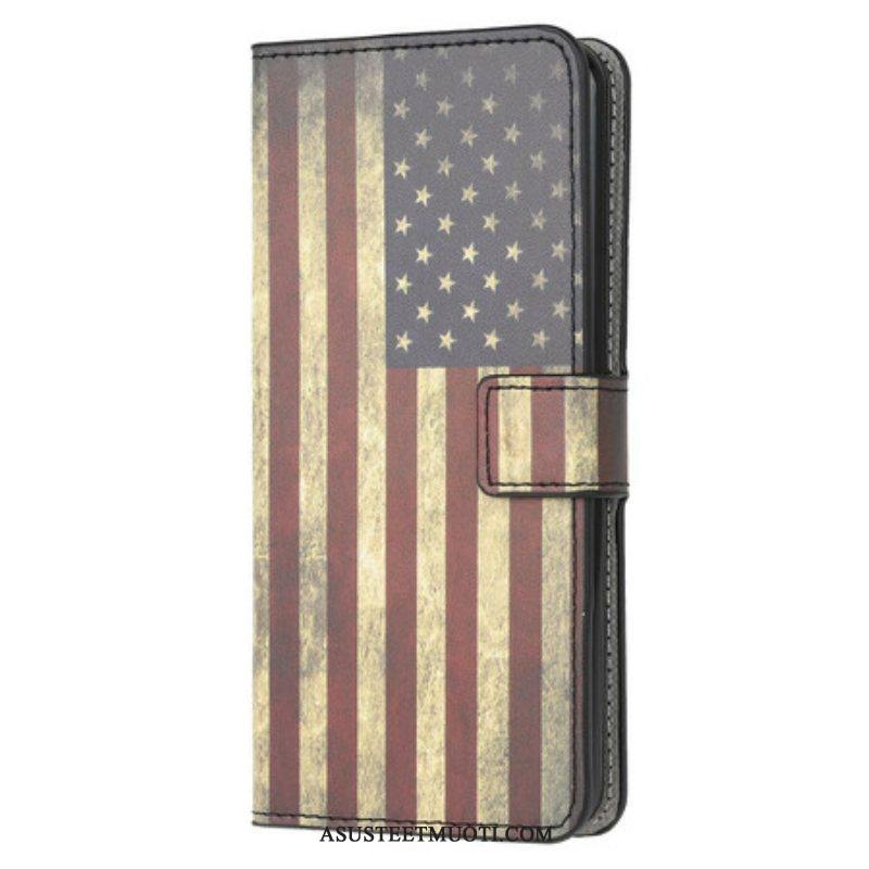 Flip Case Samsung Galaxy A42 5G Amerikan Lippu