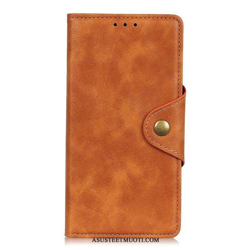 Flip Case Samsung Galaxy A52 4G / A52 5G / A52s 5G Keinonahkainen Vintage-painike