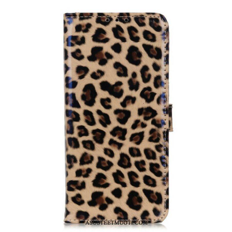 Flip Case Samsung Galaxy A52 4G / A52 5G / A52s 5G Tavallinen Leopardi