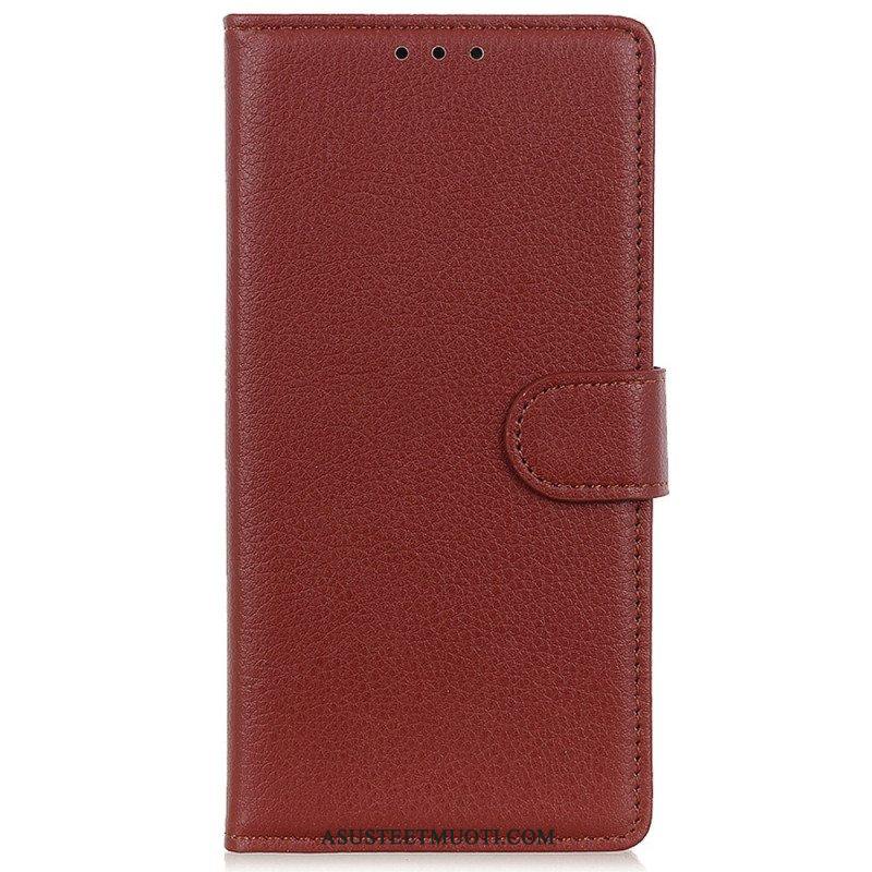 Flip Case Samsung Galaxy M13 Perinteinen Keinonahka