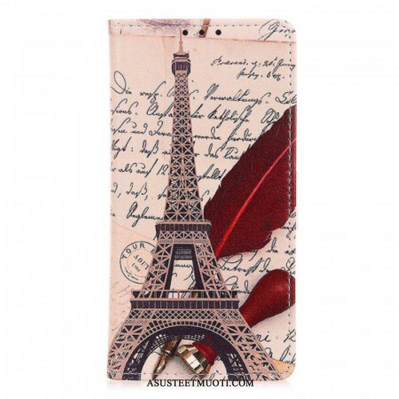 Flip Case Samsung Galaxy M23 5G Runoilijan Eiffel-torni