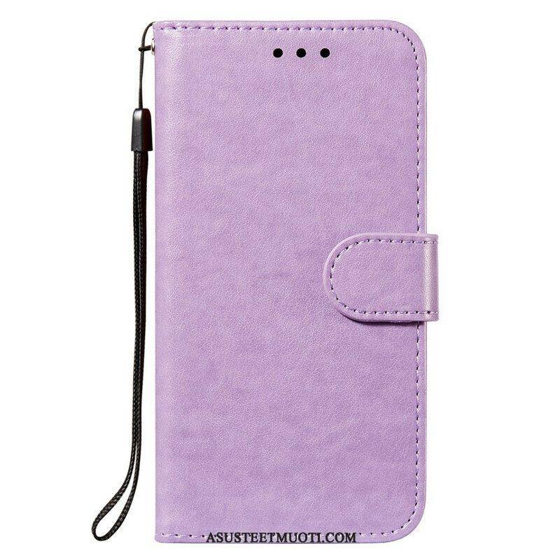 Flip Case Xiaomi Redmi Note 10 5G Nahkainen Muotoilu Hihnalla