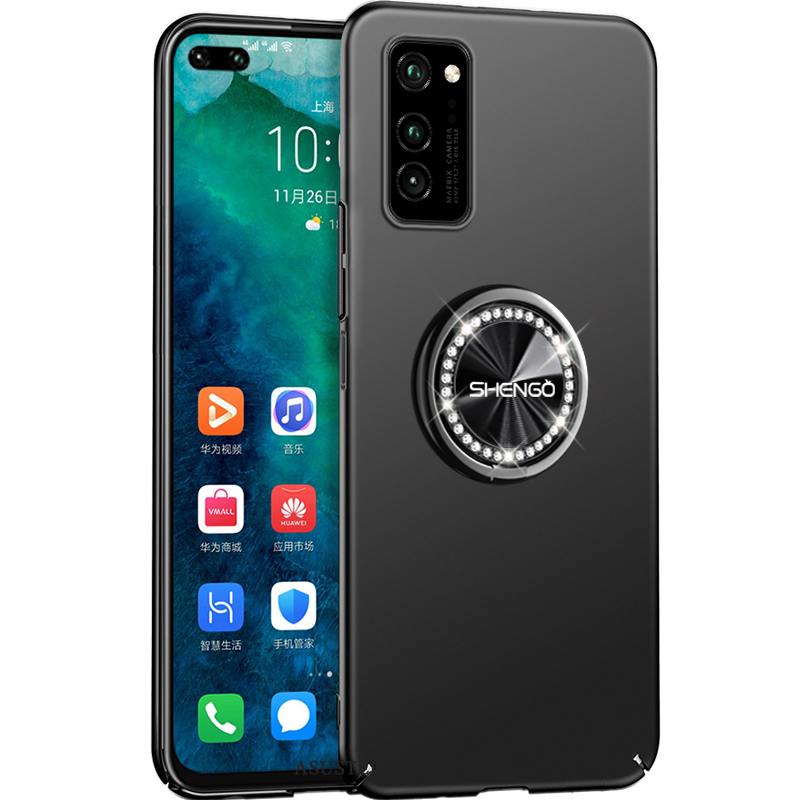 Honor View30 Kuoret Rengas Auto Puhelimen Kuori Musta