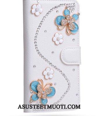 Htc Desire 728 Kuori Kuoret Läpinäkyvä Puhelimen Nahkakotelo Rhinestone Inlay