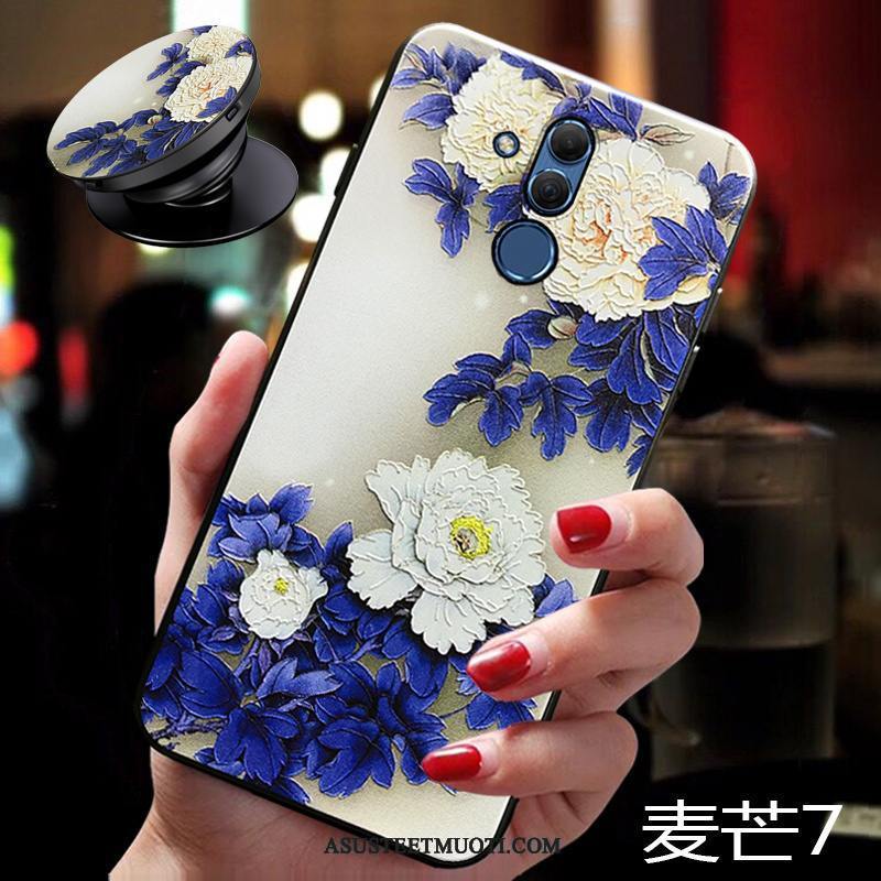 Huawei Mate 20 Lite Kuori Kuoret Suojaus Ripustettavat Koristeet Luova Sininen Pesty Suede