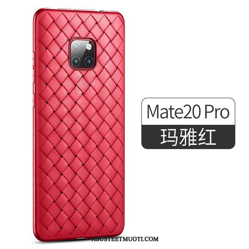 Huawei Mate 20 Pro Kuoret Kudonta All Inclusive Murtumaton Silikoni Net Red