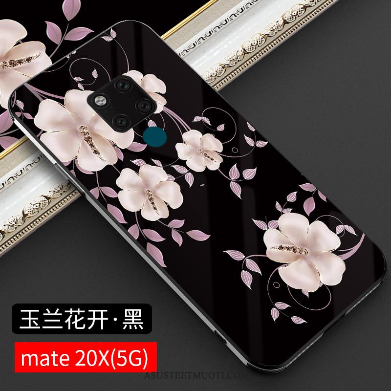 Huawei Mate 20 X (5g) Kuoret Ultra Kotelo Musta Lasi Suojaus