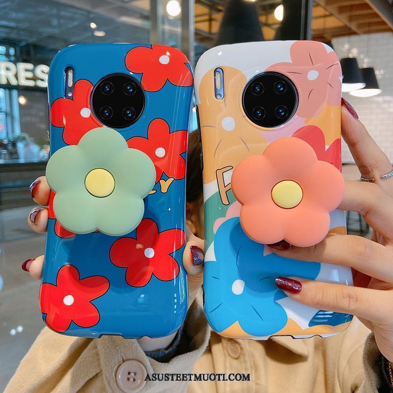 Huawei Mate 30 Kuoret Kotelo Suojaus Kuori Net Red Kukkia