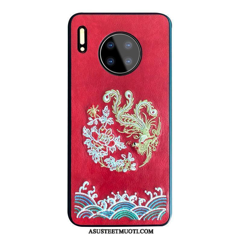 Huawei Mate 30 Kuori Kuoret Puhelimen Kirjonta Murtumaton Net Red