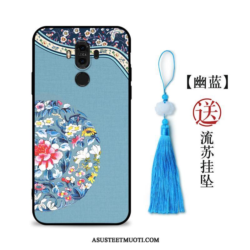 Huawei Mate 9 Kuori Kuoret Sininen Luova Kiinalainen Tyyli Kohokuviointi