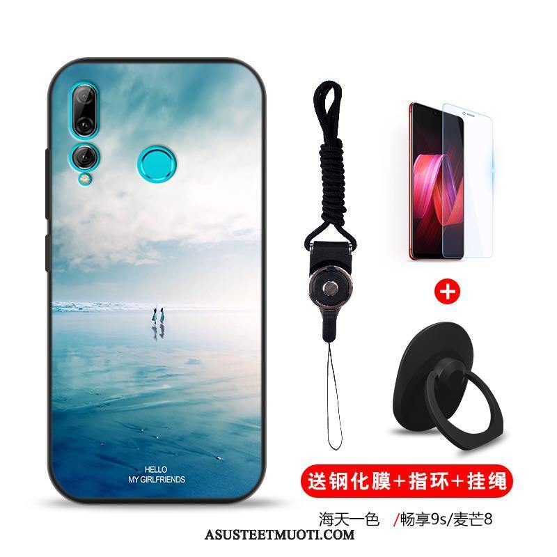 Huawei P Smart+ 2019 Kuoret Silikoni Sininen Puhelimen Pehmeä Neste Sarjakuva