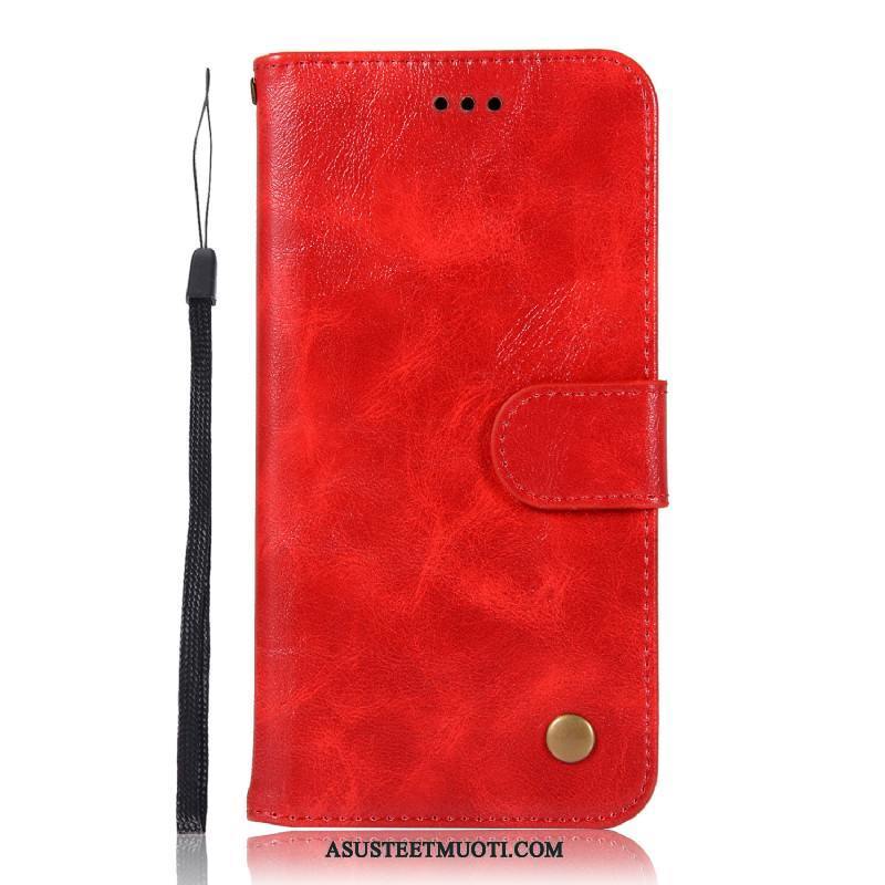 Huawei P30 Lite Kuoret Puhelimen Punainen Kuori Nahkakotelo Murtumaton
