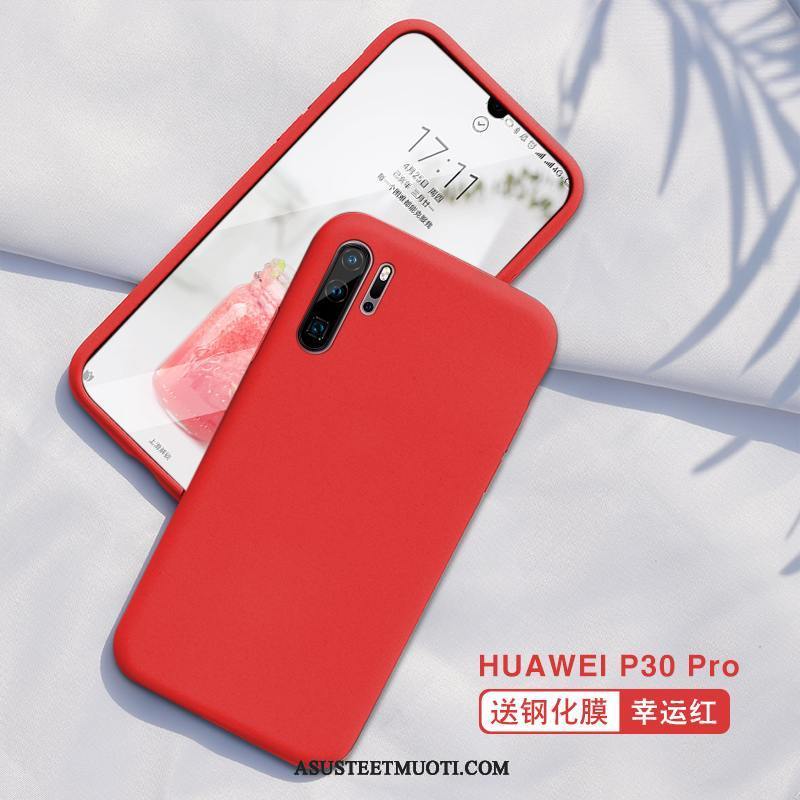 Huawei P30 Pro Kuoret Pehmeä Neste Puhelimen Kuori Punainen Silikoni