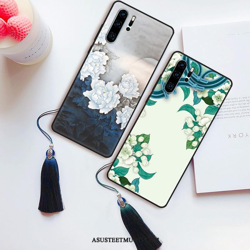 Huawei P30 Pro Kuoret Puhelimen Nuoret Silikoni Pesty Suede Kiinalainen Tyyli