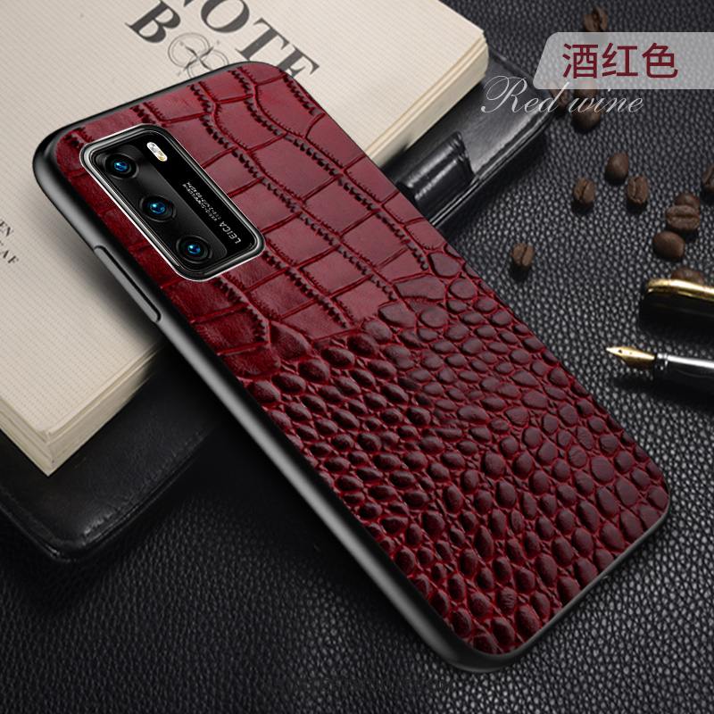Huawei P40 Kuoret Tuki Aito Nahka Kuori Suojaus All Inclusive