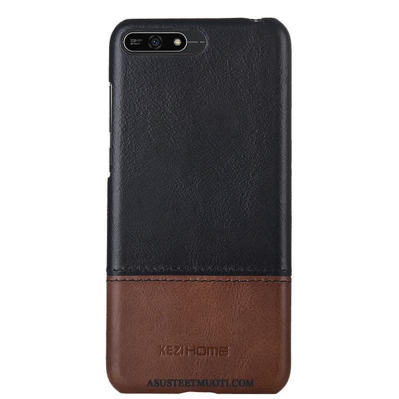 Huawei Y6 2018 Kuoret Aito Nahka Ultra Suojaus Ohut Puhelimen