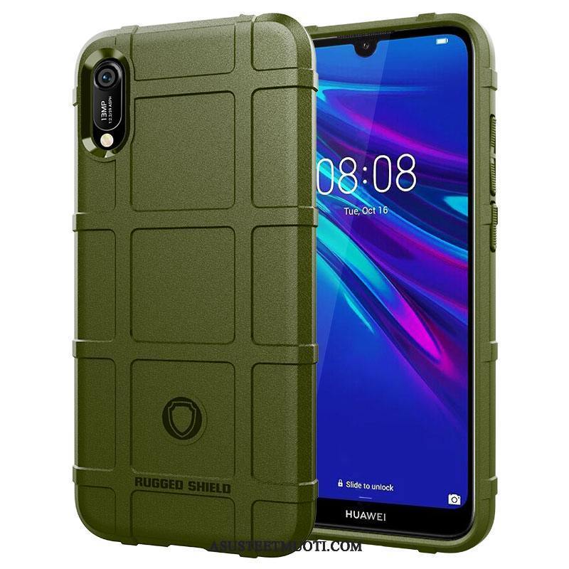 Huawei Y6 2019 Kuori Kuoret Kotelo Persoonallisuus Luova Pesty Suede Murtumaton