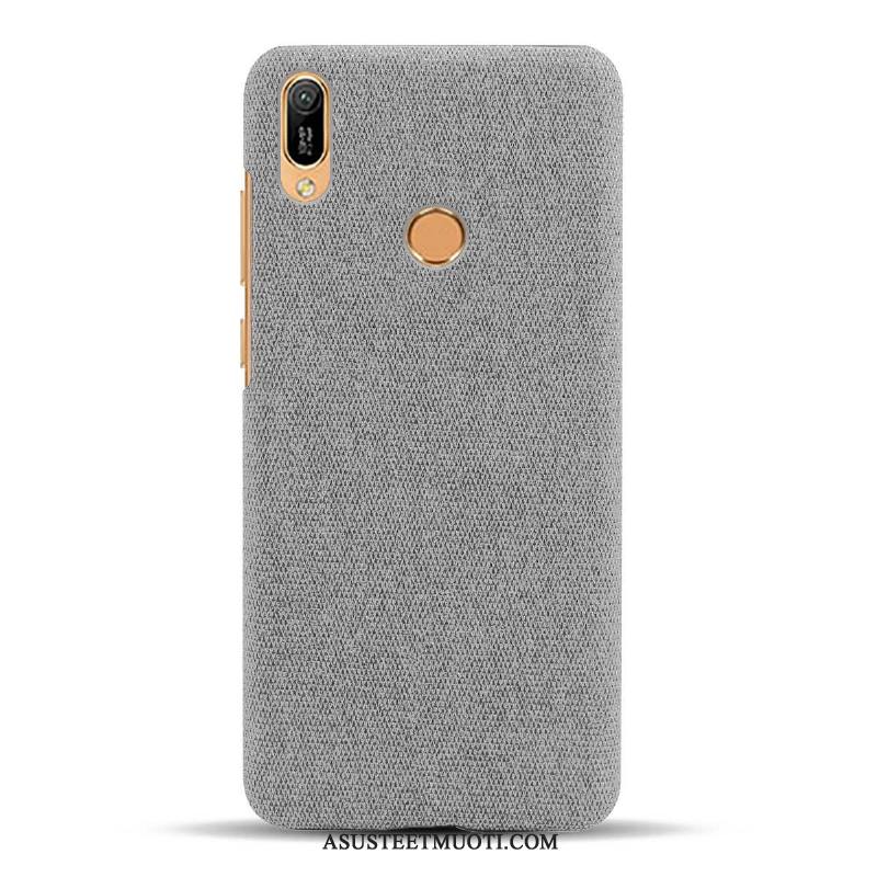 Huawei Y6s Kuori Kuoret Harmaa Pesty Suede Suojaus Kova Murtumaton