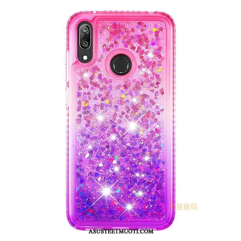 Huawei Y7 2019 Kuori Kuoret All Inclusive Jauhe Rhinestone Inlay Juoksuhiekka