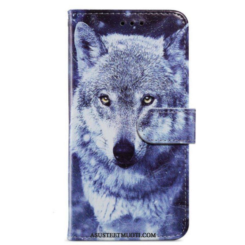 Kotelot Google Pixel 7A Suojaketju Kuori Minun Strappy Wolf