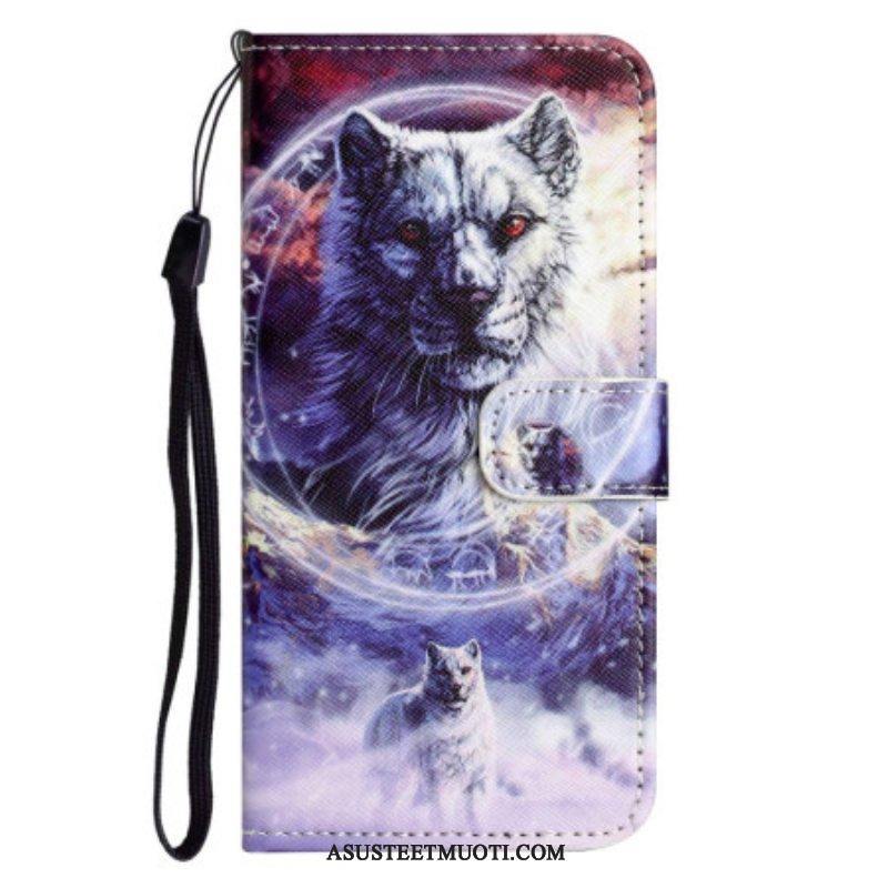 Kotelot OnePlus 10T 5G Suojaketju Kuori Lanyard Wolf