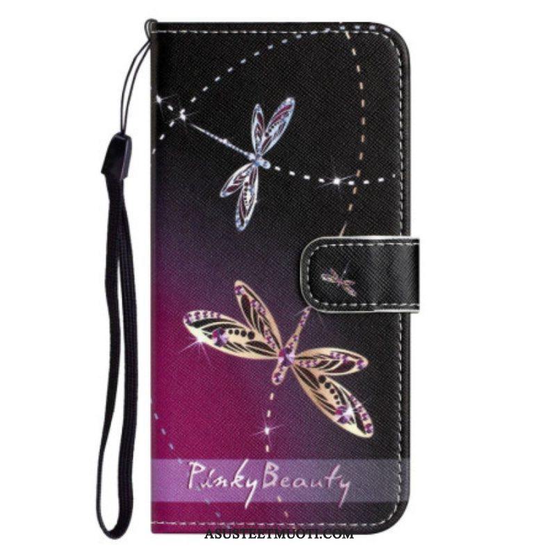 Kotelot OnePlus 10T 5G Suojaketju Kuori Strappy Dragonflies