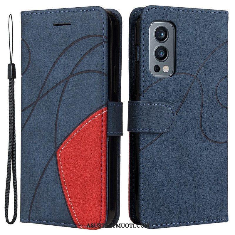 Kotelot OnePlus Nord 2 5G Kaksisävyinen Signature Faux Leather