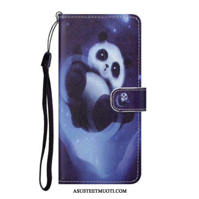 Kotelot OnePlus Nord CE 5G Suojaketju Kuori Panda Space Kaulanauhalla