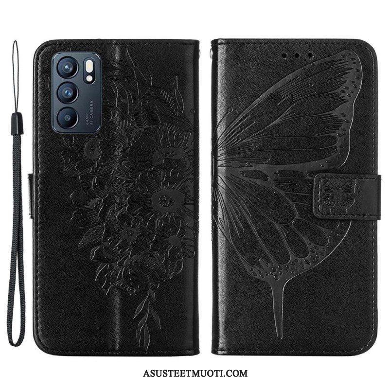 Kotelot Oppo Reno 6 5G Butterfly Design