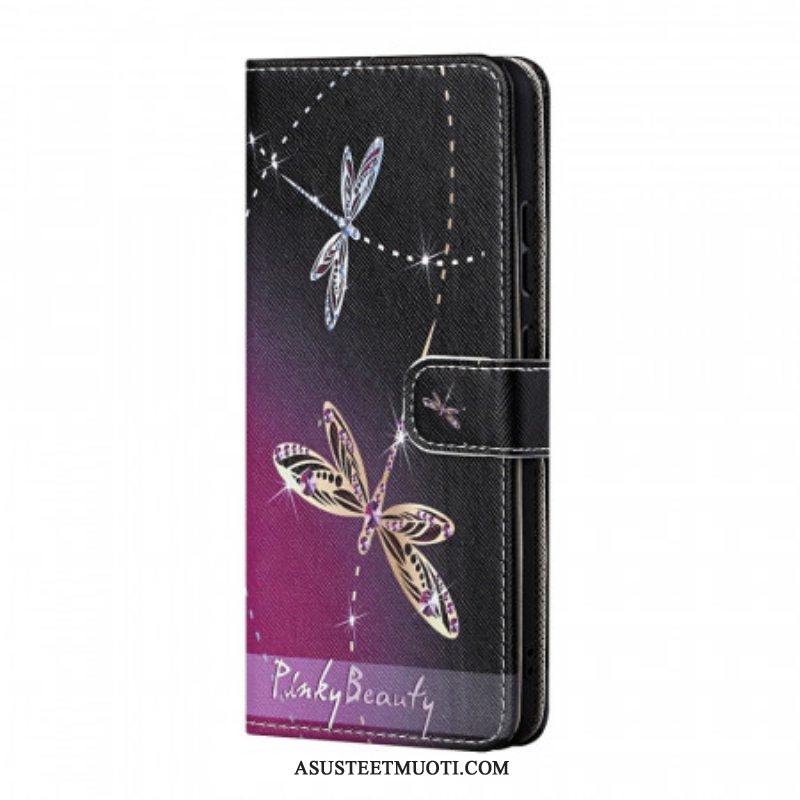 Kotelot Samsung Galaxy A13 5G / A04s Suojaketju Kuori Strappy Dragonflies