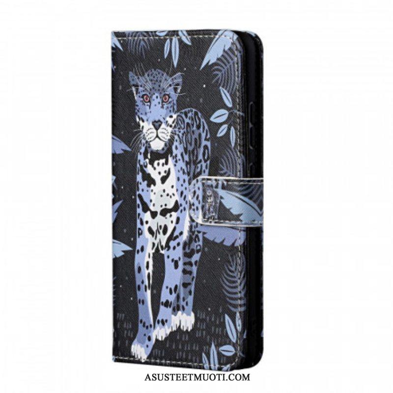 Kotelot Samsung Galaxy A13 5G / A04s Suojaketju Kuori Strappy Leopard