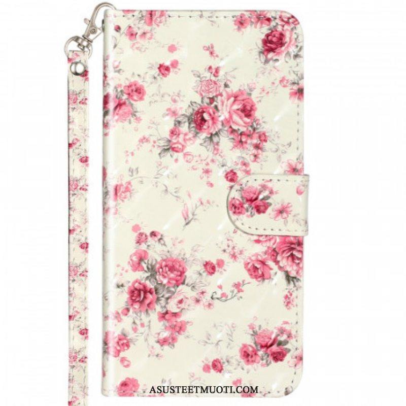 Kotelot Samsung Galaxy A53 5G Suojaketju Kuori Hihna Liberty Flowers