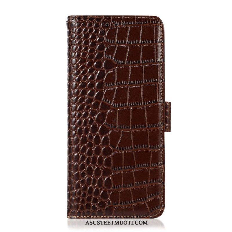 Kotelot Samsung Galaxy M53 5G Crocodile Style Rfid