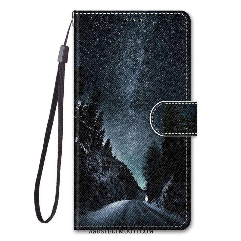 Kotelot Samsung Galaxy M53 5G Suojaketju Kuori Lanyard Maisema