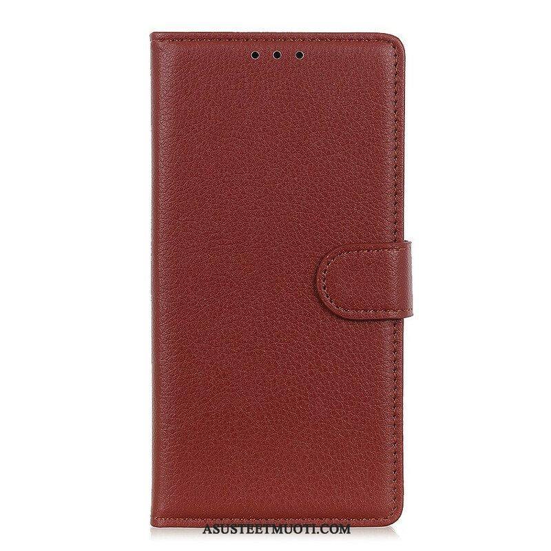 Kotelot Samsung Galaxy S21 5G Perinteinen Litchi Faux Leather