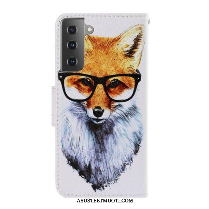 Kotelot Samsung Galaxy S21 5G Suojaketju Kuori Brainy Fox Hihnalla