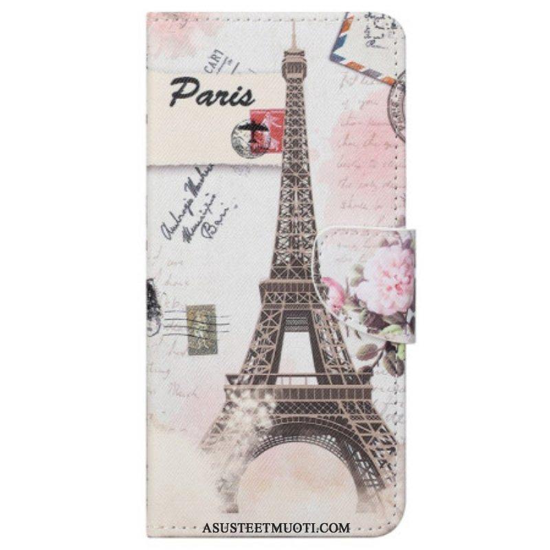 Kotelot Samsung Galaxy S23 5G Vintage Eiffel-torni