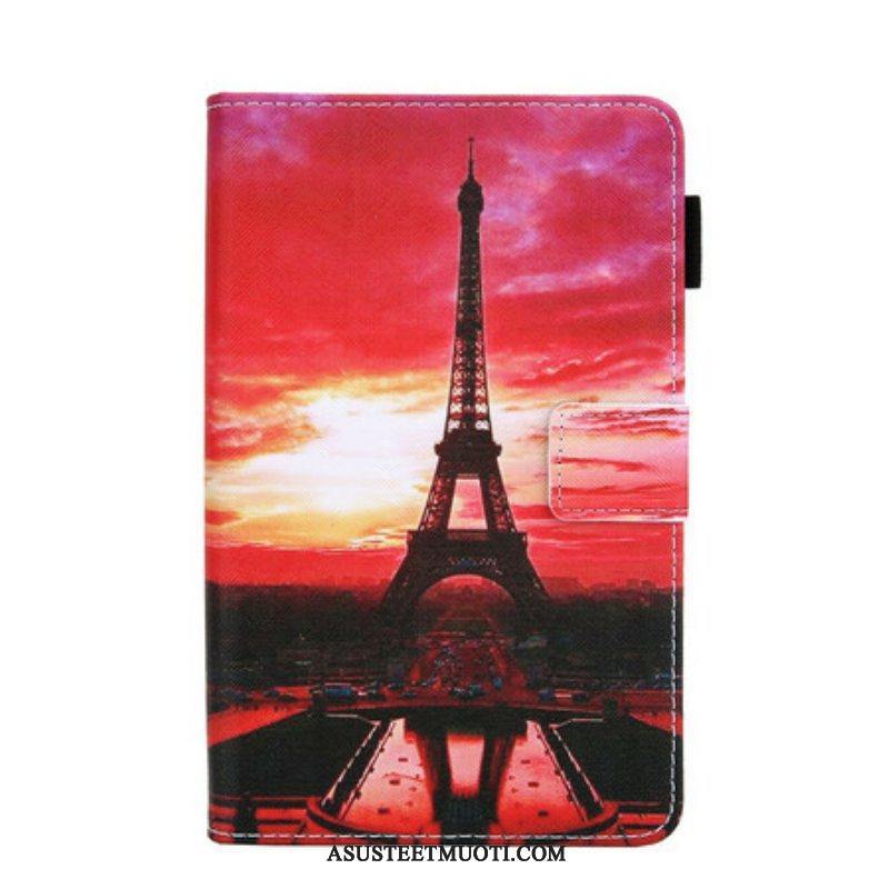 Kotelot Samsung Galaxy Tab A7 Lite Auringonlaskun Eiffel-torni