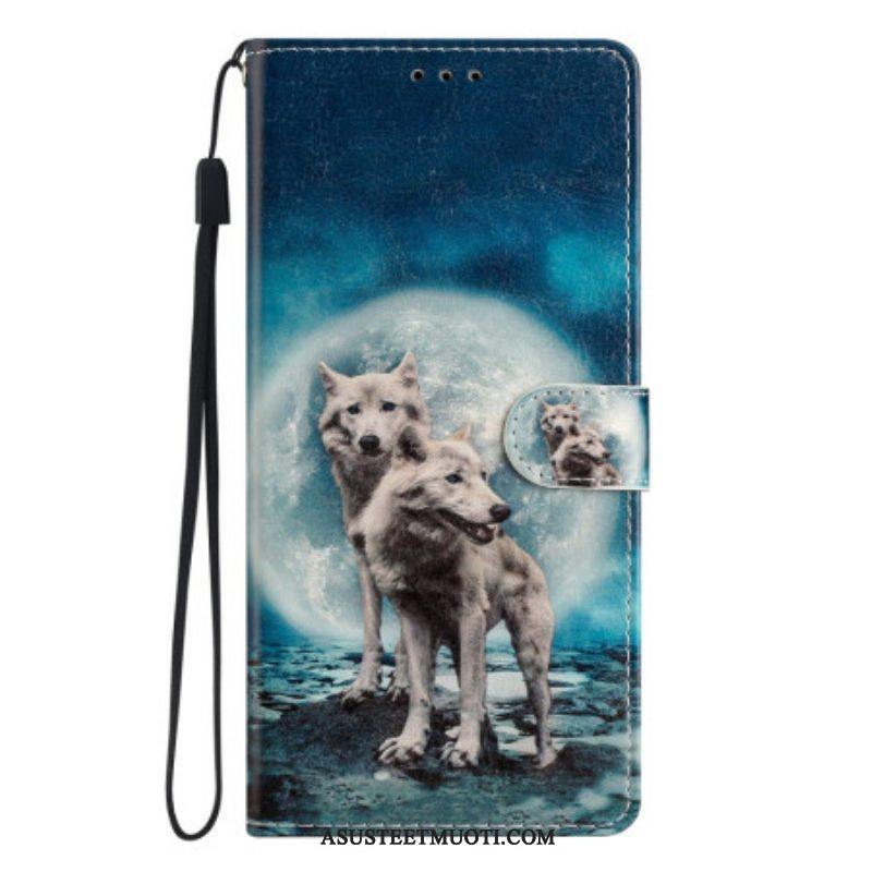 Kotelot Xiaomi 12 Lite Suojaketju Kuori Lanyard Wolf