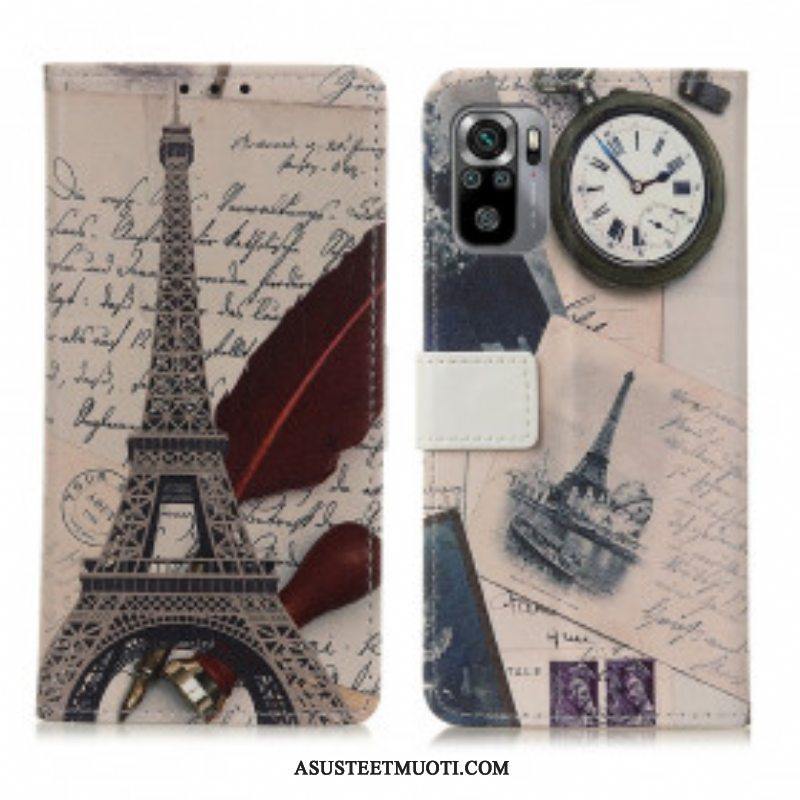 Kotelot Xiaomi Redmi Note 10 / 10S Runoilijan Eiffel-torni