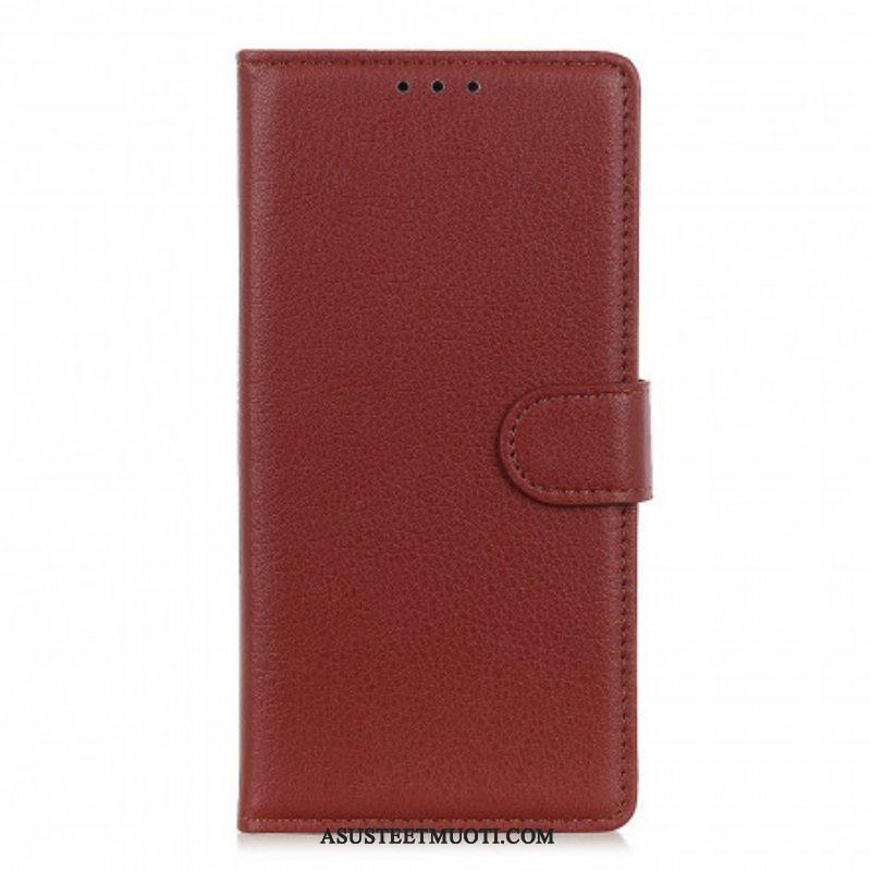 Kotelot Xiaomi Redmi Note 10 5G Perinteinen Litchi Faux Leather