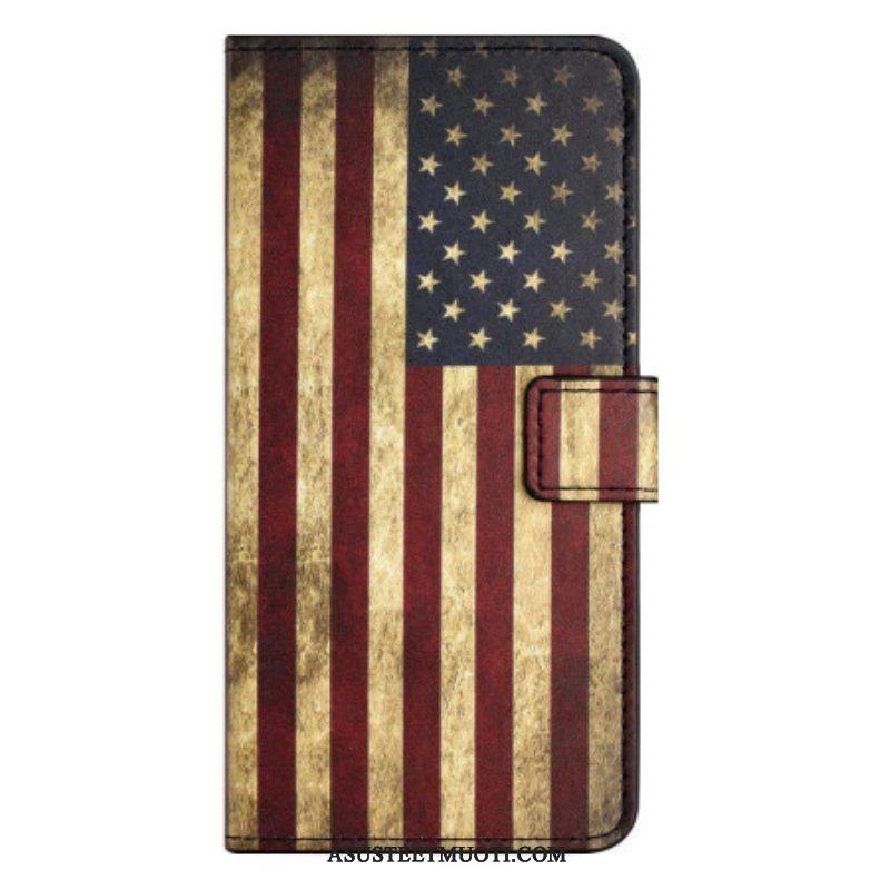 Kotelot iPhone 14 Pro Vintage Amerikan Lippu