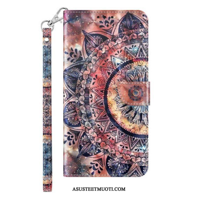 Kotelot iPhone 14 Suojaketju Kuori Pro Värikäs Strappy Mandala